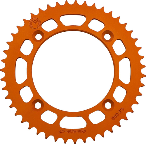 Moose Racing - Moose Racing Aluminum Rear Sprocket - 47T - Orange - 1211-1898