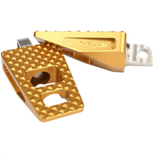 Thrashin Supply Company - Thrashin Supply Company P-54 Extra Grip Male-Mount Footpegs - Gold - TSC-2020-5-D