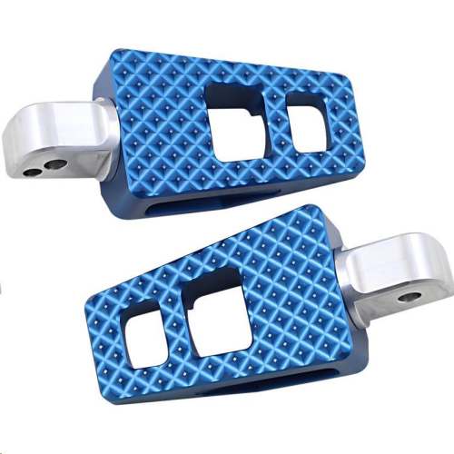 Thrashin Supply Company - Thrashin Supply Company P-54 Extra Grip Passenger Footpegs - Blue - TSC-2020-4-SR