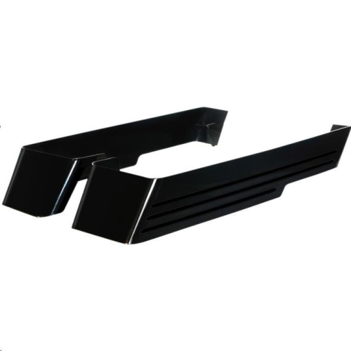 Cyclesmiths - Cyclesmiths Billet Saddlebag Extensions without Cutouts for Dual Exhaust - Black Powdercoated - 202-BB-A