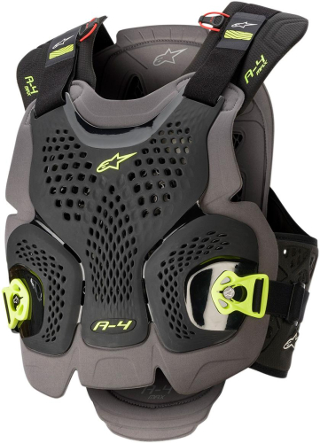 Alpinestars - Alpinestars A-4 Max Chest Protector - 67015201155XL2X - Black/Yellow - XL-2XL