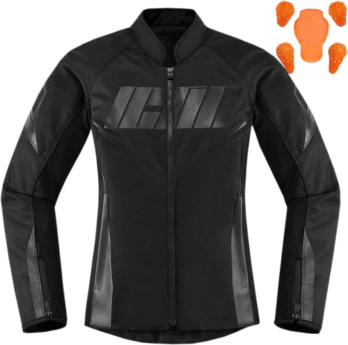 Icon - Icon Hooligan Womens Jacket - 2822-1342 - Black - 3XL