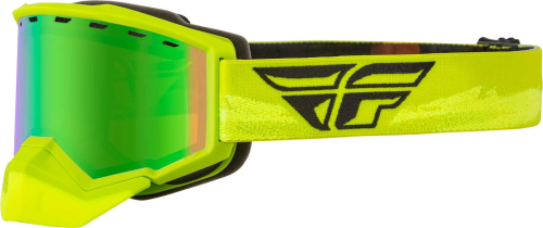 Fly Racing - Fly Racing Focus Snow Goggles - 37-50075 - Green/Hi-Vis / Green Mirror/Amber Lens - OSFM