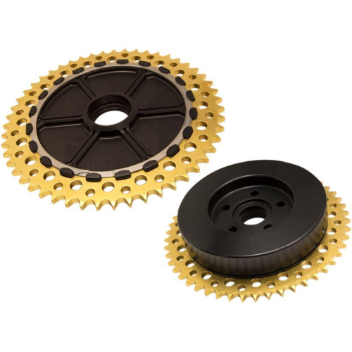 Alloy Art - Alloy Art Universal Drive Chain Conversion System with Black Anodized Carrier - 49T - Gold - UCC49-12