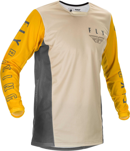 Fly Racing - Fly Racing Kinetic K121 Youth Jersey - 374-423YL - Mustard/Stone/Gray - Large