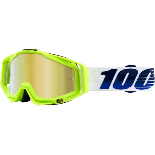 100% - 100% Racecraft GP21 Goggles - 50110-247-02 - GP21/White/Black / Gold Lens - OSFM