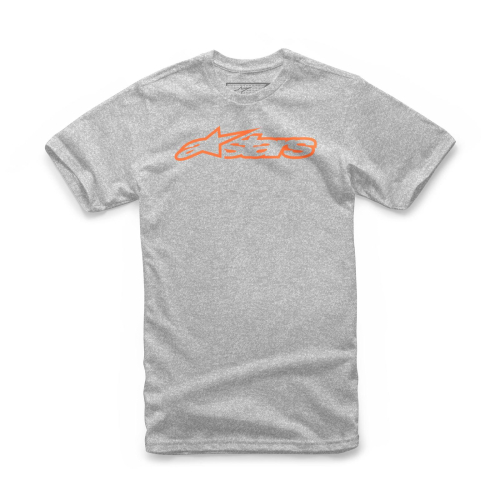 Alpinestars - Alpinestars Blaze T-Shirt - 1032-72032-1140-LG - Gray Heather/Orange - Large