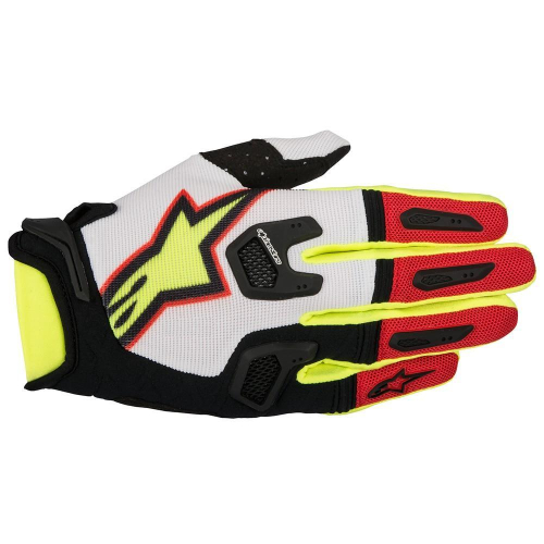 Alpinestars - Alpinestars Racefend Gloves (2017) - 35635172362X - White/Red/Yellow/Fluo - 2XL