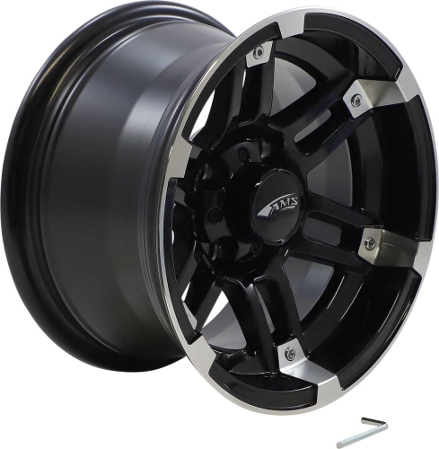 AMS - AMS Roll N 104 Wheel - 12x7 - 5+2 Offset - 4/4 - Machined Black - 0230-0759