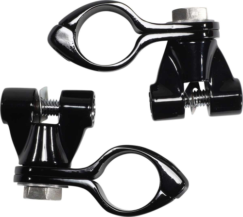 Ciro - Ciro Highway Peg Mounting Kit for Traditional D Spring Footpegs - Standard Length - Black - 60022