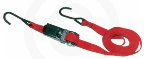 Erickson - Erickson Light Duty Ratchet Strap - 1in x 15ft - 500lb - Red - 01400