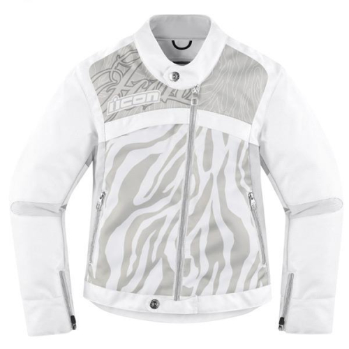 Icon - Icon Womens Hella 2 Textile Jackets - 2822-0596 - White - Large