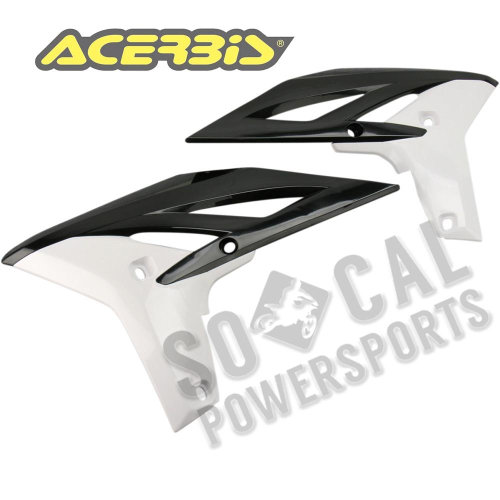 Acerbis - Acerbis Radiator Shrouds - Black/White 11 - 2171761007