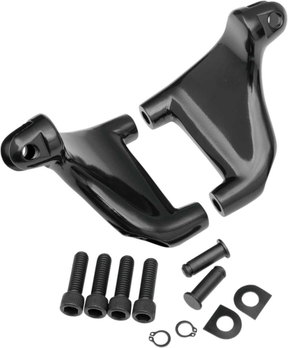 Drag Specialties - Drag Specialties Passenger Footpeg Mount Kit - Black - 057160