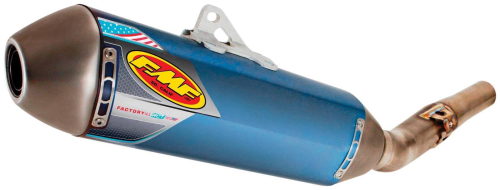 FMF Racing - FMF Racing Factory 4.1 RCT Slip-On - Blue Anodized Titanium Muffler - Titanium Midpipe - Titanium Endcap - 042285