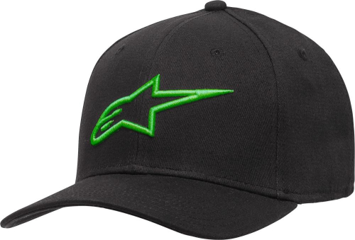 Alpinestars - Alpinestars Ageless Curve Hat - 1017-81010-1060-LXL - Black/Green - LG-XL