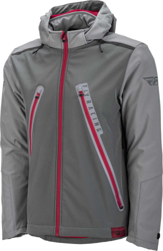 Fly Racing - Fly Racing Carbyne Jacket - 477-4091X - Gray/Red - X-Large