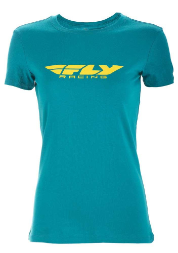 Fly Racing - Fly Racing Corporate Womens T-Shirt - 356-0379M - Teal - Medium