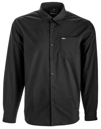 Fly Racing - Fly Racing Long Sleeve Button Up Shirt  - 352-6200L - Black - Large