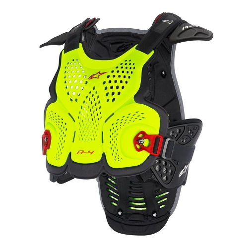 Alpinestars - Alpinestars A-4 BlackJack Limited Edition Chest Protector - 6701517-553-X/2X - Yellow Fluo/Red - XL-2XL