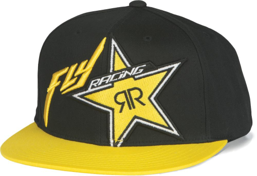 Fly Racing - Fly Racing Rockstar Hat - XF-3-351-0580 - Black/Yellow - OSFM