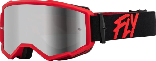 Fly Racing - Fly Racing Zone Goggles - 37-51501 - Black/Red / Silver Mirror Smoke Lens - OSFM