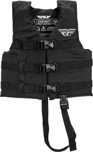 Fly Racing - Fly Racing Nylon Child Vest - 112224-700-001-20 - Black - 30-50 Lbs.