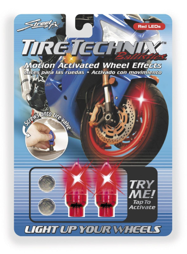 Street FX - Street FX Tire Technix Motion Activated Wheel Effects - Ballistic - Red - 1042189