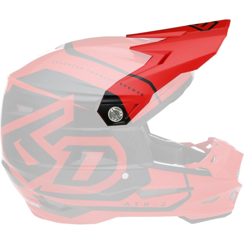 6D - 6D Replacement Visor for ATR-2 Range Helmets - Red - 72-6114