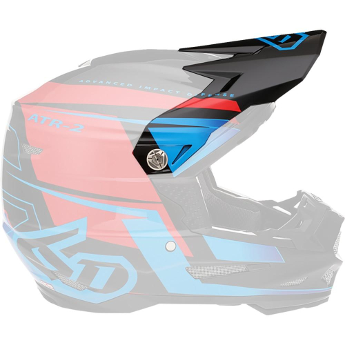 6D - 6D Replacement Visor for ATR-2 Mach Helmets - Black/Red/Blue - 72-6117