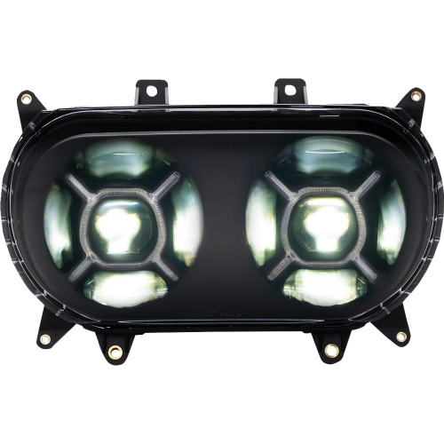 Custom Dynamics - Custom Dynamics Double-X LED Headlight - Black - CD-RG-H-B