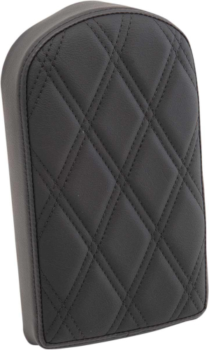 Drag Specialties - Drag Specialties Backrest Pads For Square And Round Sissy Bars - Double Diamond - Black Stitch - 0822-0440