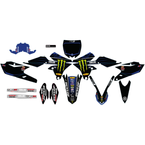 DCOR - DCOR 2020 Star Racing Yamaha Complete Graphics Kit - Black - 20-50-300