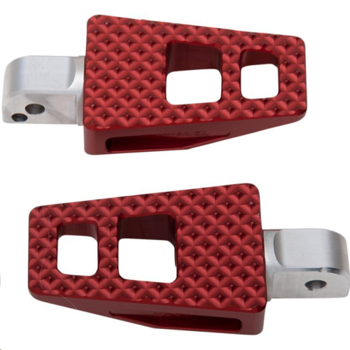 Thrashin Supply Company - Thrashin Supply Company P-54 Extra Grip Passenger Footpegs - Red - TSC-2020-2-SR