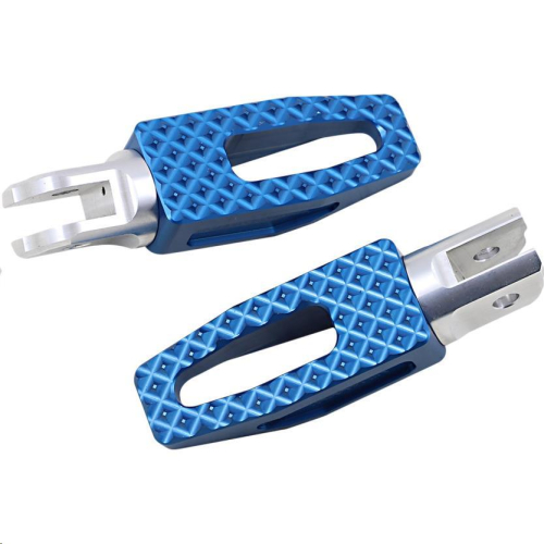 Thrashin Supply Company - Thrashin Supply Company P-54 Slim Driver Footpegs - Blue - TSC-2021-4-SF