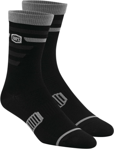 100% - 100% Advocate Performance Socks - 24017-057-17 - Black/Gray - Sm-Md