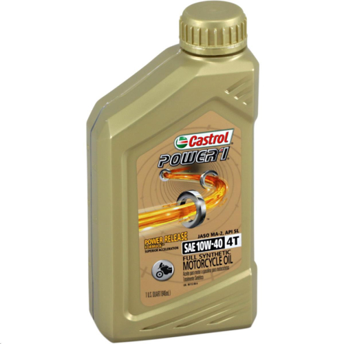 Castrol - Castrol Power 1 Racing 4T Motorcycle Oil - 10W40 - 1qt. - 159DA7