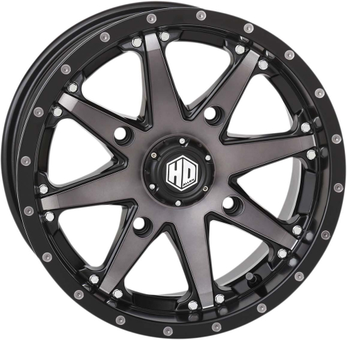 STI - STI HD10 Alloy Front/Rear Wheel - 14x7 - 5+2 Offset - 4/110 - Smoke with Matte Black - 14HD1010