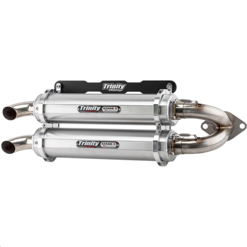 Trinity Racing - Trinity Racing Stage 5 Dual Slip-On - Brushed - TR-4165S