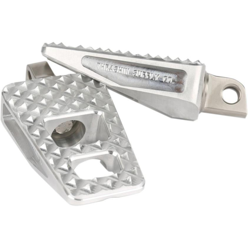 Thrashin Supply Company - Thrashin Supply Company P-54 Extra Grip Passenger Footpegs - Raw Aluminum - TSC-2027-0