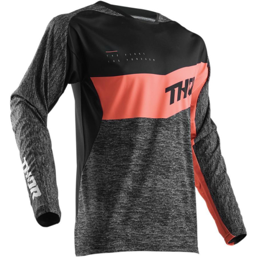 Thor - Thor Fuse High Tide Jersey - 2910-4737 - Black/Coral - Small