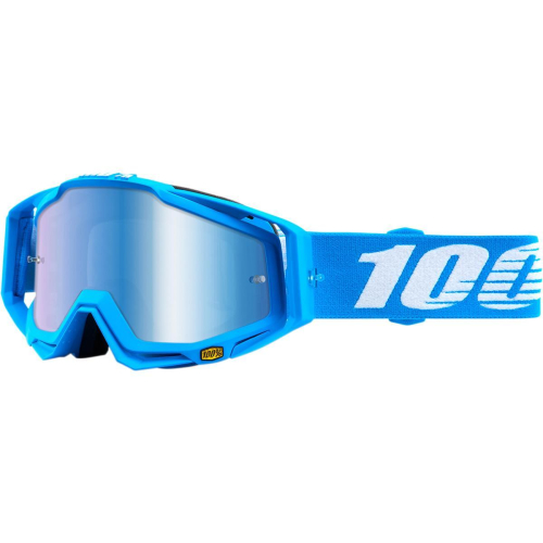 100% - 100% Racecraft Monoblock Goggles - 50110-245-02 - Monoblock/Light Blue/White / Blue Lens - OSFM