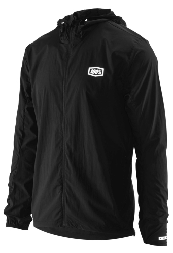 100% - 100% Aero Tech Windbreaker - 35100-057-11 - Black/Silver - Medium