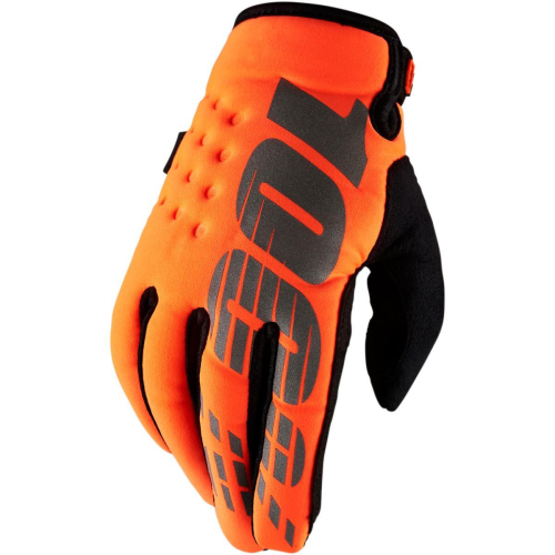 100% - 100% Brisker Cold Weather Youth Gloves - 10006-054-06 - Orange - Large