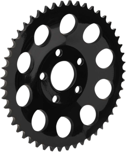 Drag Specialties - Drag Specialties 530 Chain Conversion Rear Sprocket - .46in. Dished - 49T - Gloss Black - 1210-1838