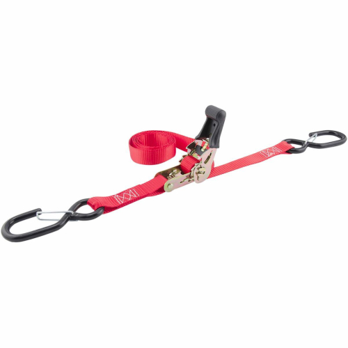 Erickson - Erickson 1in. x 6ft. Soft-Grip Ratchet Straps - Red - 05710