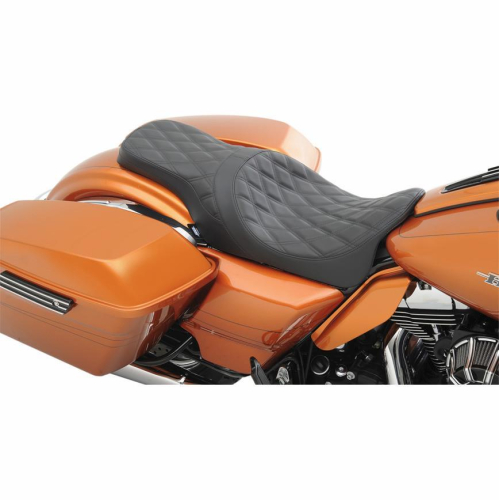 Drag Specialties - Drag Specialties Predator 2-Up Seat - Double Diamond Stitch - 0801-0954