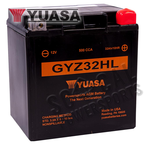 Yuasa - Yuasa GYZ High Performance Maintenance Free Battery - GYZ32HL - YUAM723GHL