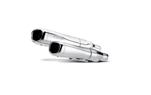 Akrapovic - Akrapovic Slip-On Line Dual Mufflers - Chrome with Chrome End Caps - S-HDSTSO2-HC