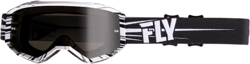 Fly Racing - Fly Racing Zone Goggles - 37-5140 - Black/White / Dark Smoke Lens - OSFM